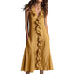 Women's V-Neck Ruffled Sleeveless Dress