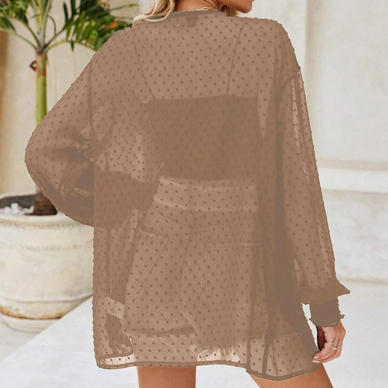 ✨Leichter, transparenter Cardigan für Damen – luftig, vielseitig & perfekt für Layering – ideal für Strand, Reisen & warme Tage