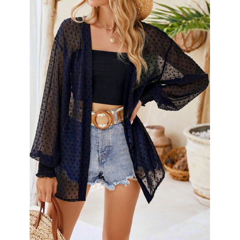 ✨Leichter, transparenter Cardigan für Damen – luftig, vielseitig & perfekt für Layering – ideal für Strand, Reisen & warme Tage