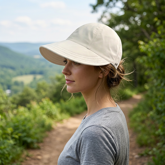 💥50% RABATT!🧢Damen-Sonnenhut mit verstellbarem Pferdeschwanz-Ausschnitt – Atmungsaktiv & leicht – Perfekt für Strand, Garten oder Reisen – schützt zuverlässig vor UV-Strahlung🌿👒