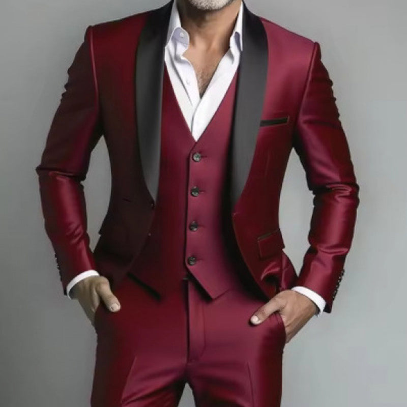 👔 Klassischer formeller 3-teiliger Herrenanzug – Sakko, Weste & Hose – Zeitlos elegant für Hochzeit, Business & festliche Anlässe ✨