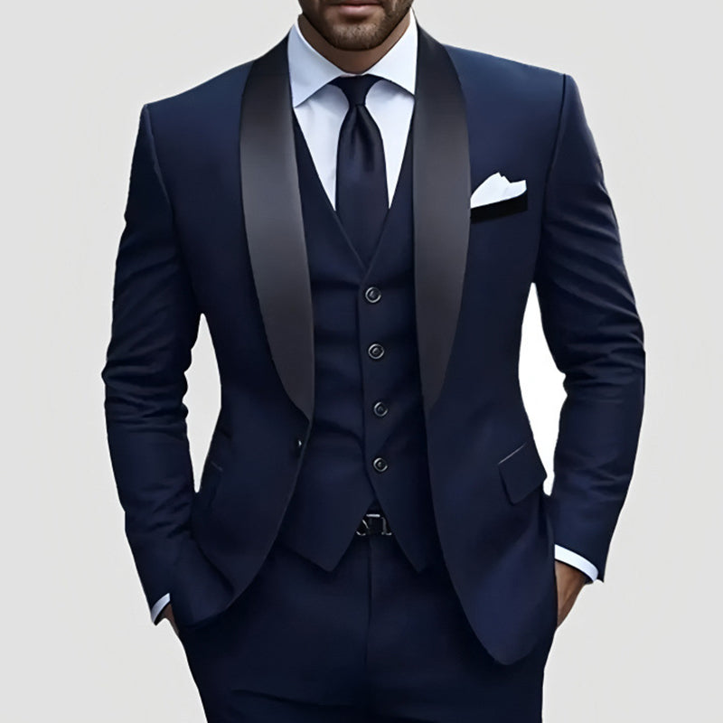 👔 Klassischer formeller 3-teiliger Herrenanzug – Sakko, Weste & Hose – Zeitlos elegant für Hochzeit, Business & festliche Anlässe ✨