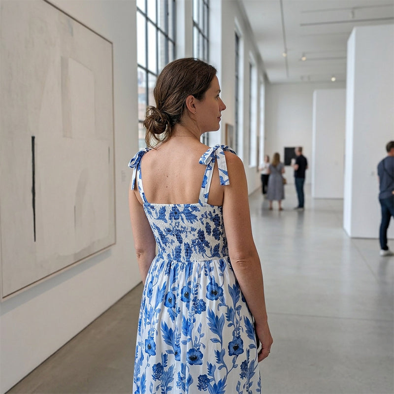 🌸Damen Elegantes Blumen-Trägerkleid für den Sommer – Mühelos sommerlicher Resort-Stil ✨