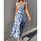🌸Damen Elegantes Blumen-Trägerkleid für den Sommer – Mühelos sommerlicher Resort-Stil ✨