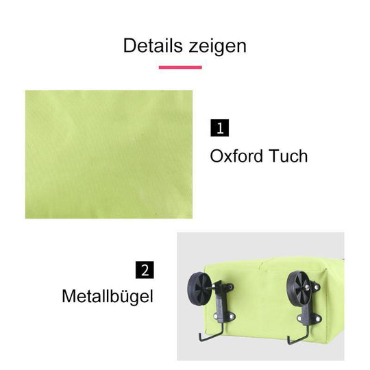 2-in-1 faltbarer Einkaufswagen