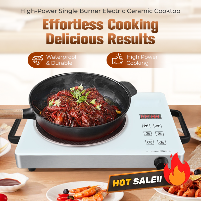 High-Power Single Burner Electric Ceramic Cooktop