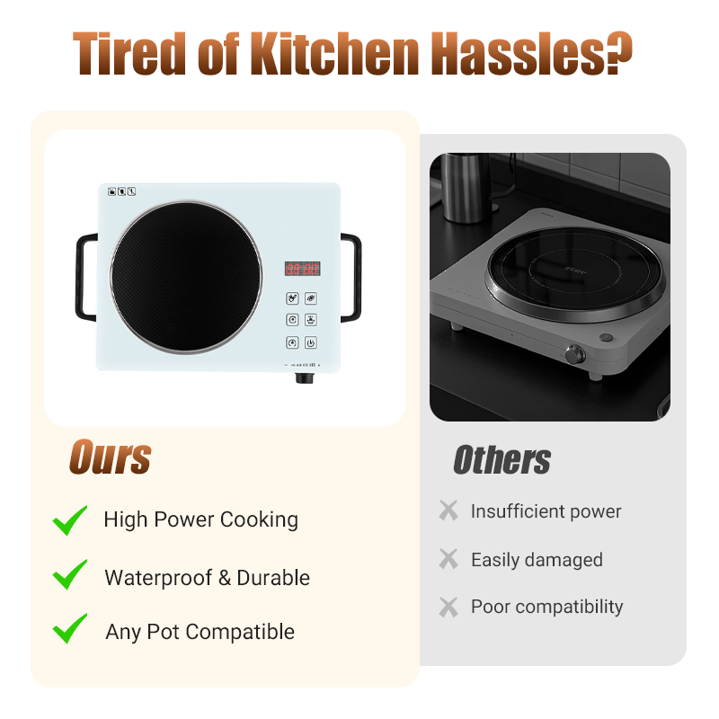High-Power Single Burner Electric Ceramic Cooktop