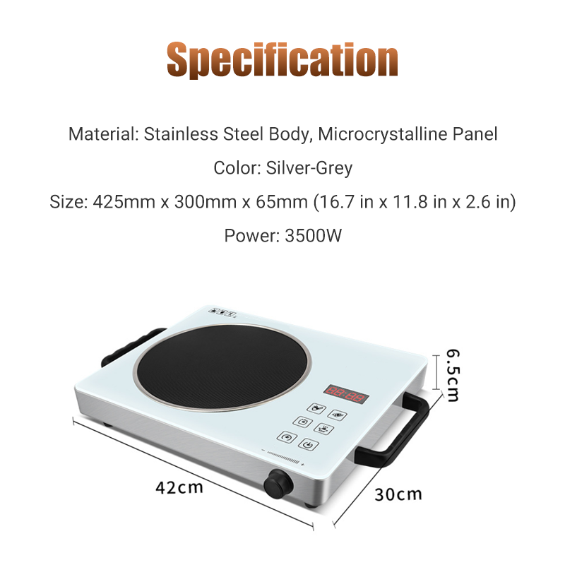 High-Power Single Burner Electric Ceramic Cooktop