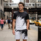 👕☀️ 2-teiliges Sommer-Set für Herren – Mit dynamischem Print, atmungsaktiv & bequem – Perfekt für Alltag, Sport oder Freizeit – lässiger und leichter 2-in-1 Look 🩳✨