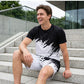 👕☀️ 2-teiliges Sommer-Set für Herren – Mit dynamischem Print, atmungsaktiv & bequem – Perfekt für Alltag, Sport oder Freizeit – lässiger und leichter 2-in-1 Look 🩳✨