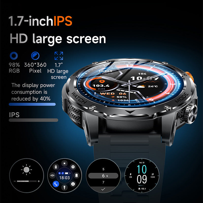⌚ 60% RABATT! 🏆 Smart Bluetooth Sportuhr – 1000mAh Akku & Fitness-Tracking – Herzfrequenz, Schrittzähler & Schlafüberwachung – wasserdicht & kompatibel mit iOS/Android – perfekt für den aktiven Alltag 💪✨