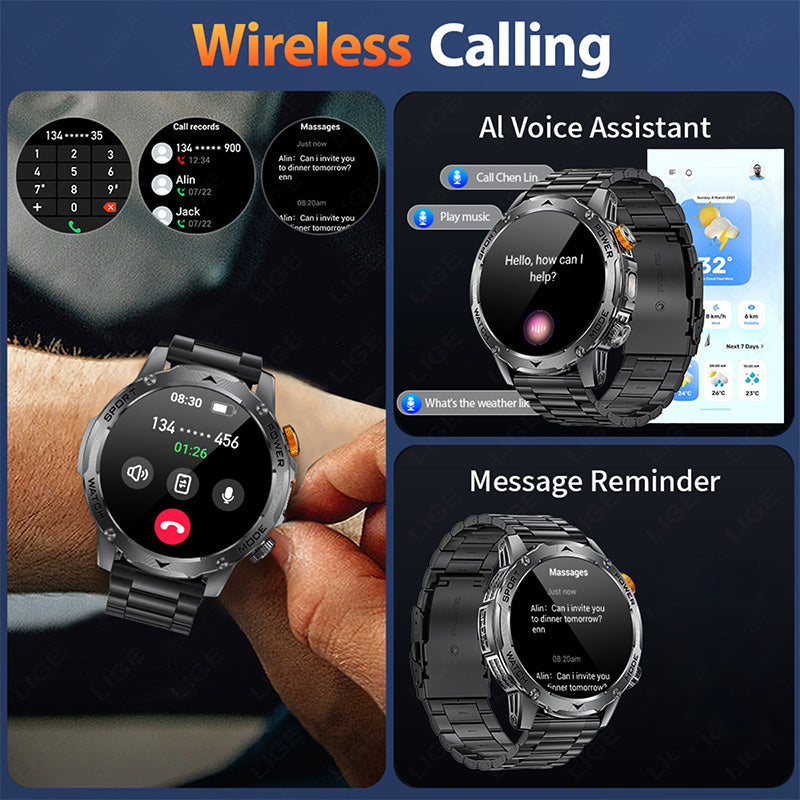 ⌚ 60% RABATT! 🏆 Smart Bluetooth Sportuhr – 1000mAh Akku & Fitness-Tracking – Herzfrequenz, Schrittzähler & Schlafüberwachung – wasserdicht & kompatibel mit iOS/Android – perfekt für den aktiven Alltag 💪✨
