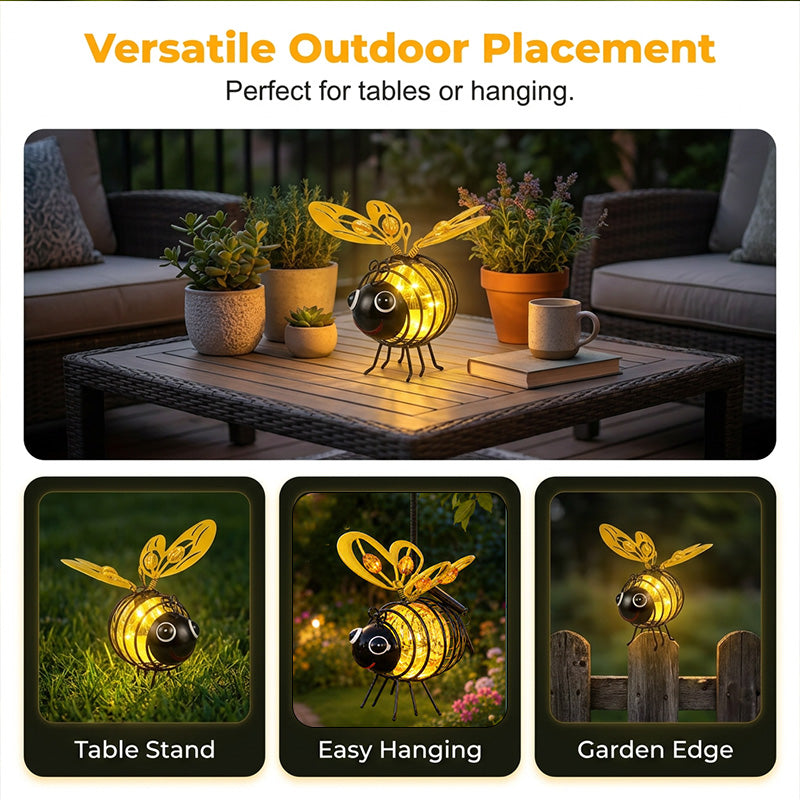 🐝 Solar-Hängeleuchte mit Biene für den Außenbereich – Das perfekte Geschenk für Pflanzenliebhaber, Mütter oder einfach jeden, der gerne lächelt ❤️
