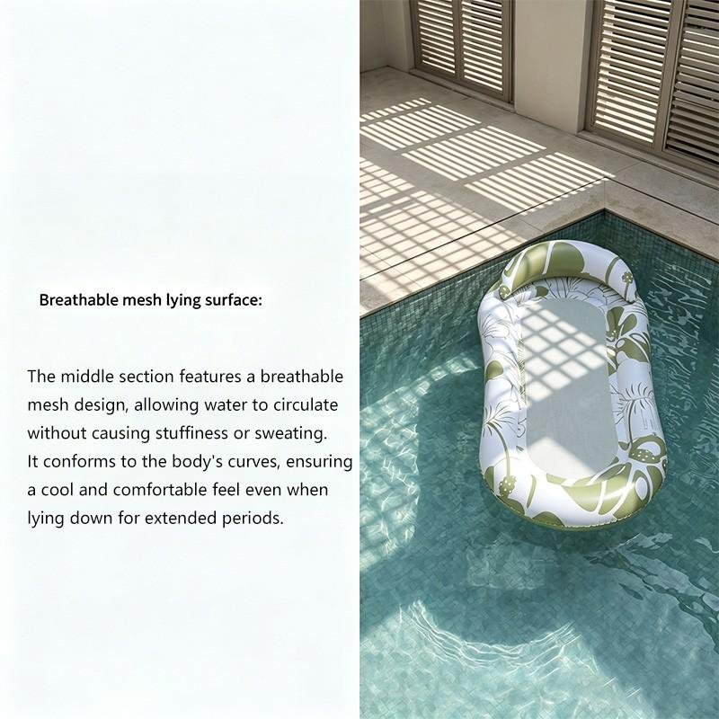 Aufblasbarer Pool-Float-Hängematte mit Netzmitte