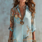 ✨ Exklusiv – 50 % RABATT! 👗 Elegantes Boho-Kleid mit Knopfleiste – Retro-Muster, fließende Silhouette & perfekt für Feste, Urlaub & Alltag 🌿