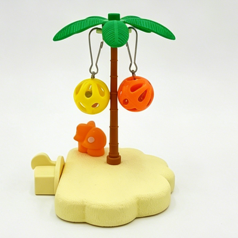 🐦 Vogel-Spielplatz mit Wolken-Design – Kletter- & Ruheplattform aus Holz, ideal für Wellensittiche, Unzertrennliche & kleine Papageien 🌤️