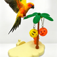 🐦 Vogel-Spielplatz mit Wolken-Design – Kletter- & Ruheplattform aus Holz, ideal für Wellensittiche, Unzertrennliche & kleine Papageien 🌤️