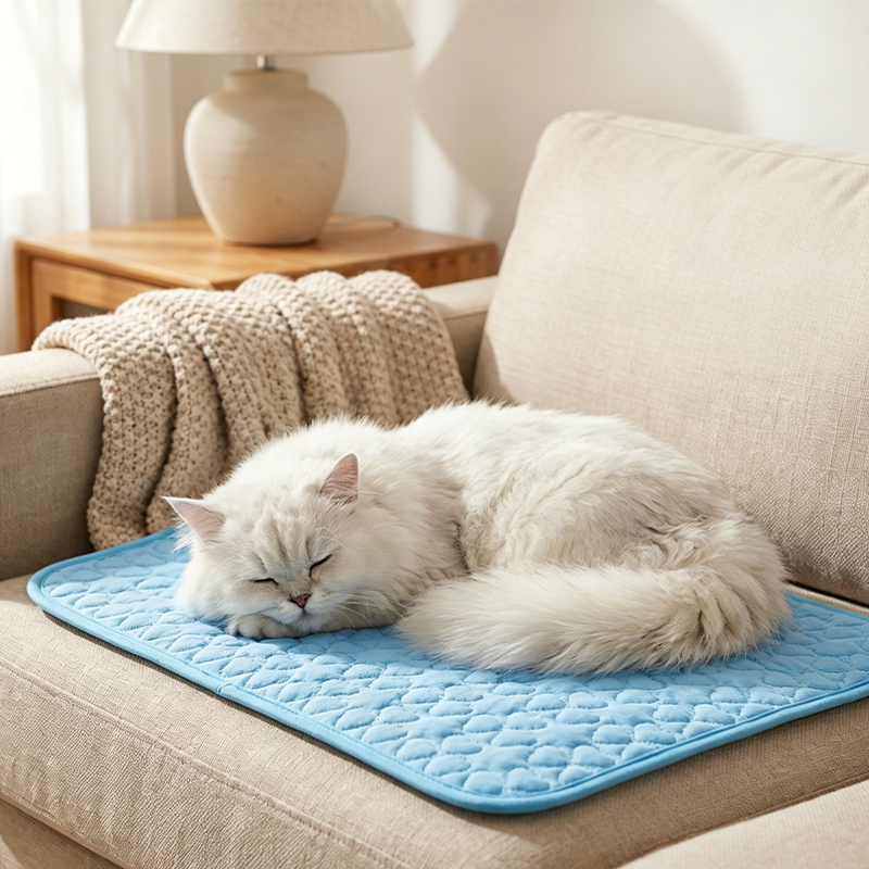 🐶🐱🧊 Sommerangebot! Kühlmatte für Haustiere (ohne Wasser) – Atmungsaktives Oxford-Gewebe, passend für jedes Bett/jede Box
