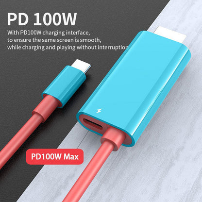 🥳 HEISSER SALE 2026 | 50 % RABATT! 🎮 USB-C auf HDMI Adapterkabel PD 100W – Perfekt für Nintendo Switch, Laden & Bildübertragung gleichzeitig