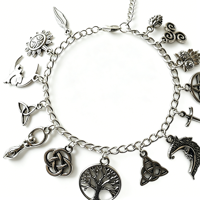 ✨50 % Rabatt📿 Vintage-Armband im heidnischen Stil | Wicca-Symbol-Anhänger · Vintage-Metall · Vielseitig kombinierbar für den Alltag · Spirituelle Bedeutung | Für den Alltag