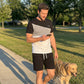 👕Herren 2-Teiler Freizeit-Set | Colorblock T-Shirt & Shorts für Alltag & Sport 🌿
