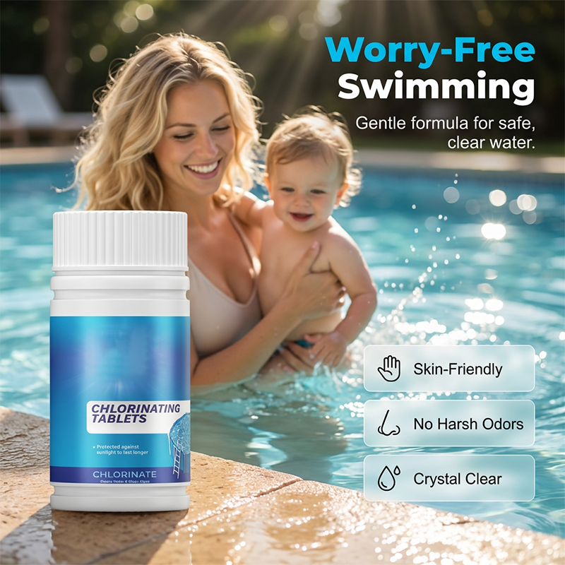 Brausetabletten zur Pool-Reinigung mit Chlor