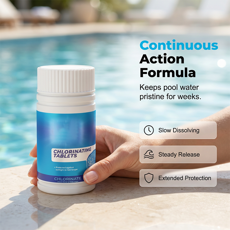 Brausetabletten zur Pool-Reinigung mit Chlor
