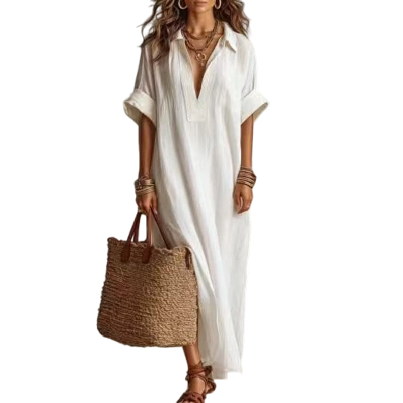 👗✨ 50% RABATT! Zeitloses Kleid in gedeckten Farben – Klare Linienführung, weich fallender Stoff, passt zu jedem Anlass – von morgens bis abends 🌿