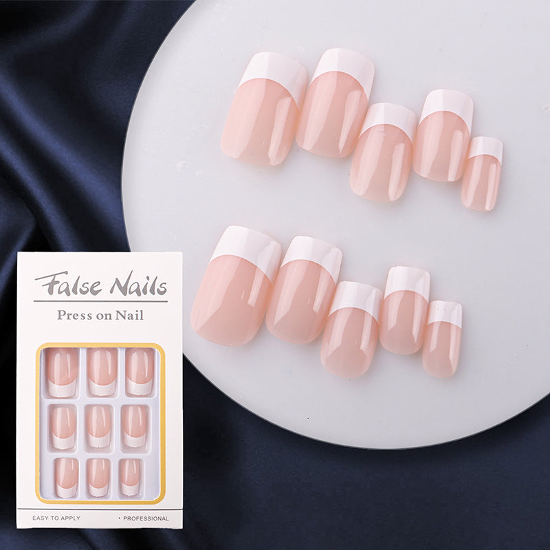 ✨ Color Pop Aufkleb-Kunstnägel Set mit 288 Stück – 12 Größen, einfache Anwendung, salonfertiger French-Look ohne Nagellack