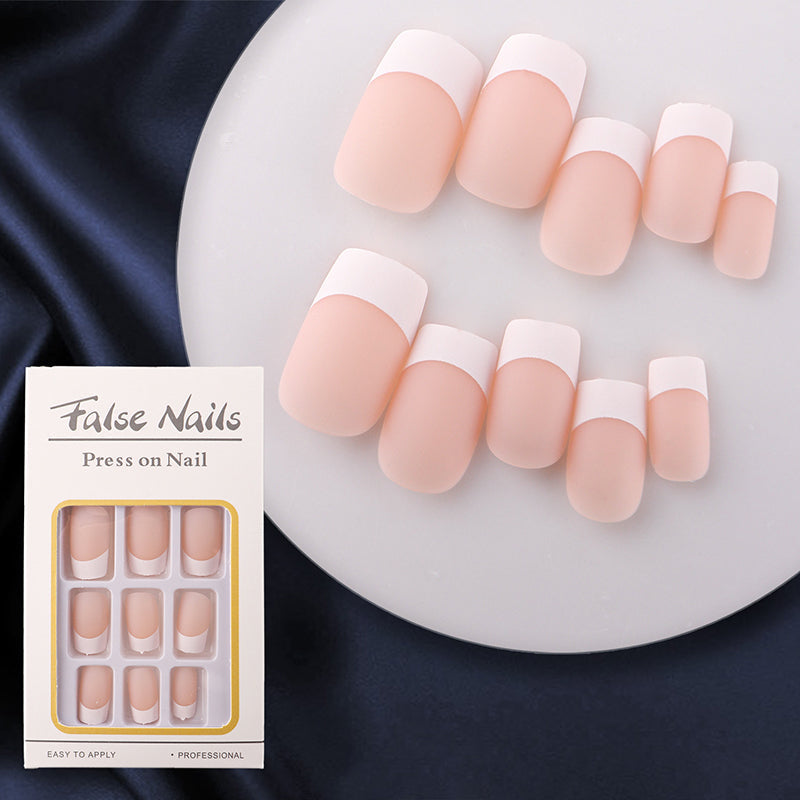 ✨ Color Pop Aufkleb-Kunstnägel Set mit 288 Stück – 12 Größen, einfache Anwendung, salonfertiger French-Look ohne Nagellack