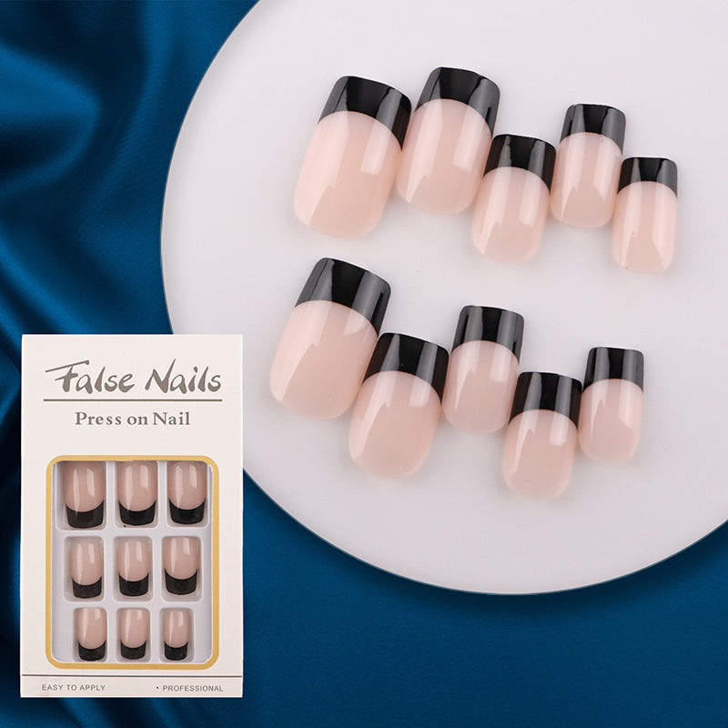 ✨ Color Pop Aufkleb-Kunstnägel Set mit 288 Stück – 12 Größen, einfache Anwendung, salonfertiger French-Look ohne Nagellack