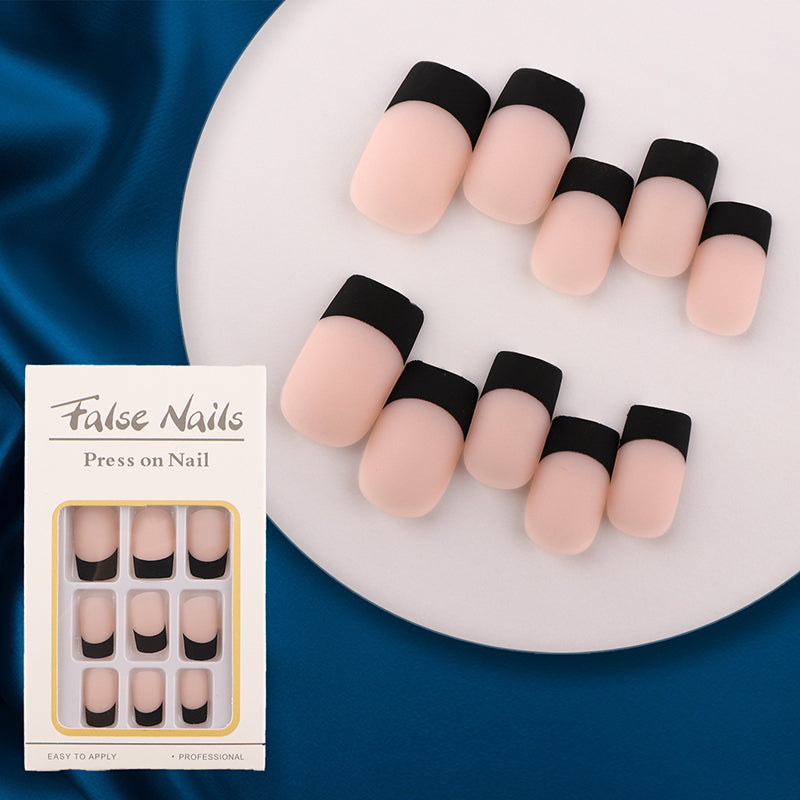 ✨ Color Pop Aufkleb-Kunstnägel Set mit 288 Stück – 12 Größen, einfache Anwendung, salonfertiger French-Look ohne Nagellack
