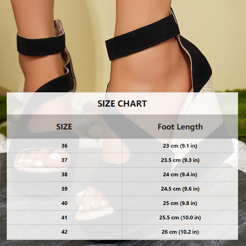 Peep-Toe Wedge Sandals with Ankle Strap