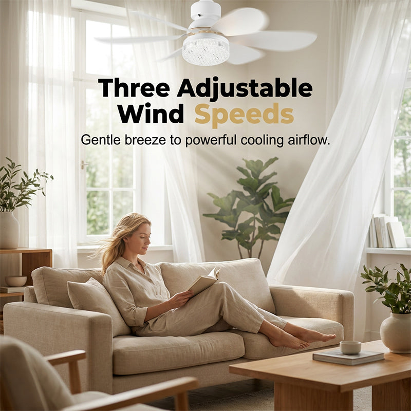 2-in-1 LED-Deckenventilator mit Kühlung