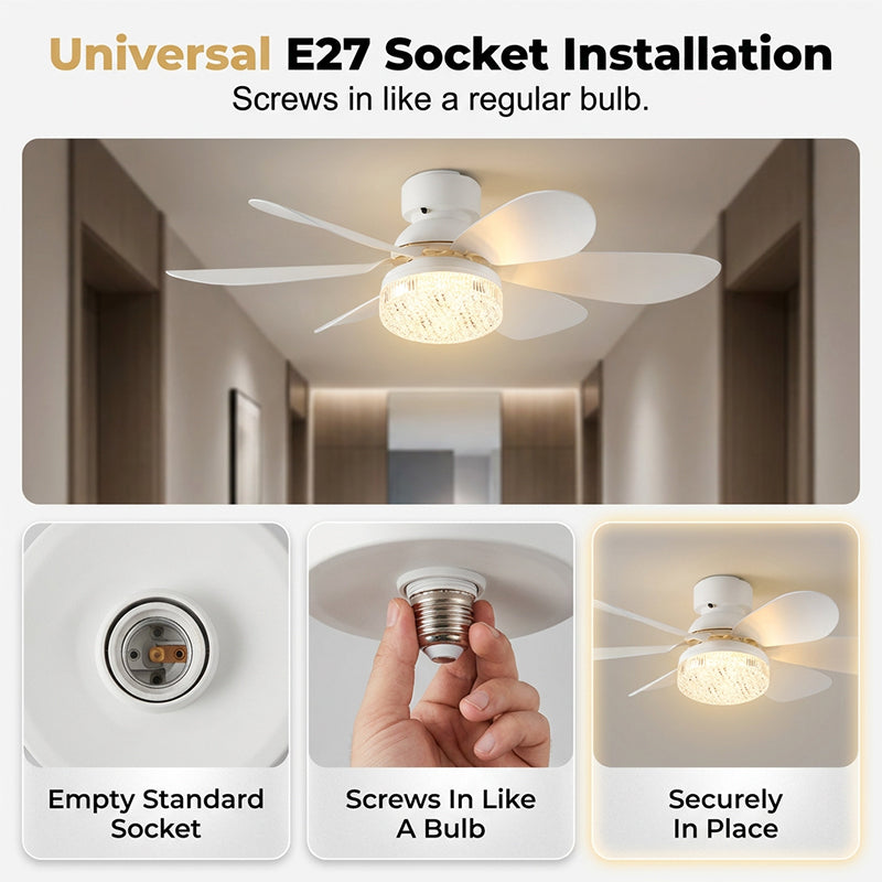 2-in-1 LED-Deckenventilator mit Kühlung