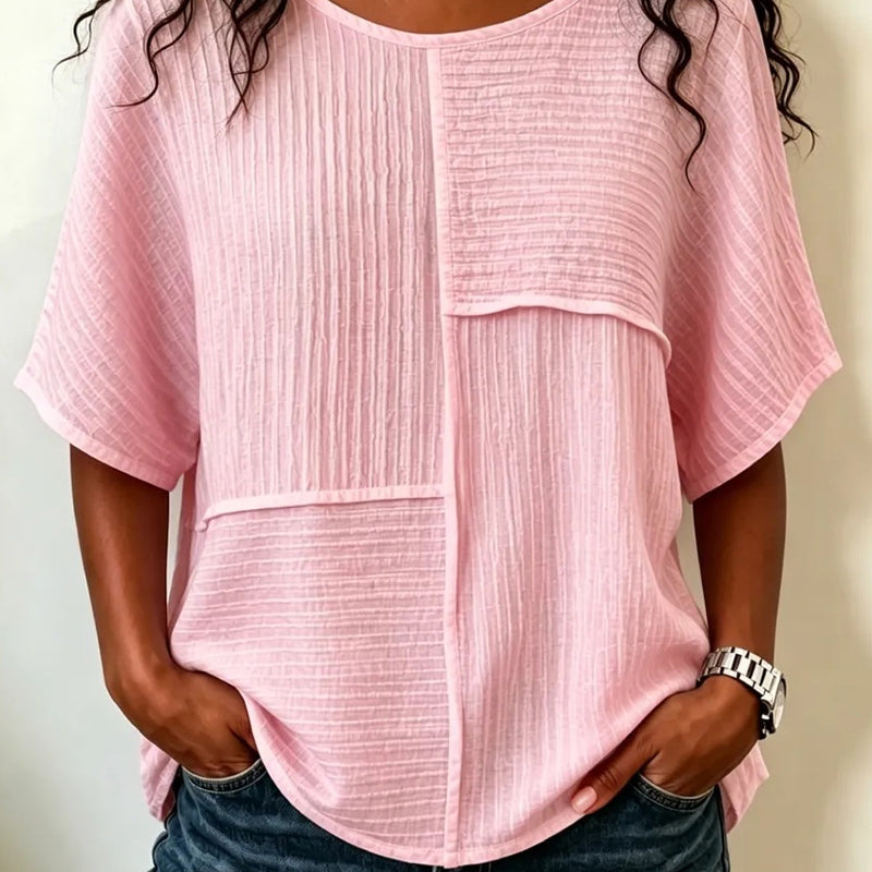 👚 50% Rabatt: Damen Minimalistische Freizeitbluse | Strukturiert & Locker für Alltag und Büro ✨