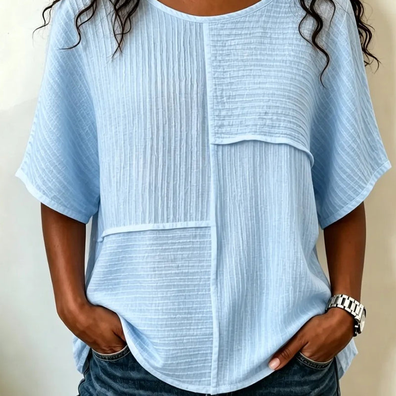 👚 50% Rabatt: Damen Minimalistische Freizeitbluse | Strukturiert & Locker für Alltag und Büro ✨