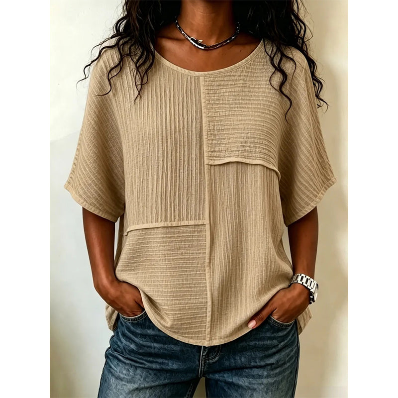👚 50% Rabatt: Damen Minimalistische Freizeitbluse | Strukturiert & Locker für Alltag und Büro ✨