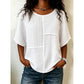 👚 50% Rabatt: Damen Minimalistische Freizeitbluse | Strukturiert & Locker für Alltag und Büro ✨