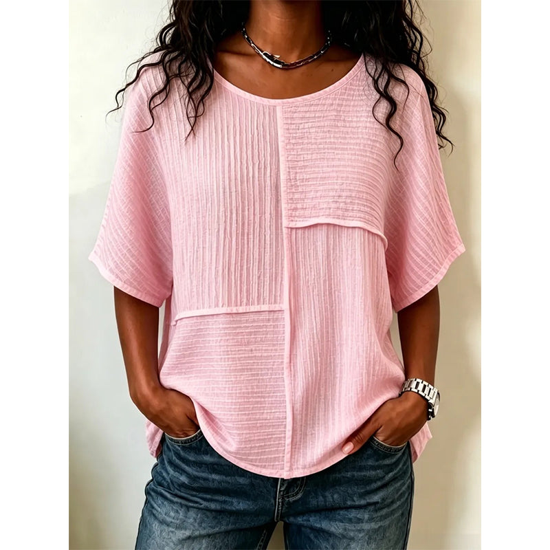 👚 50% Rabatt: Damen Minimalistische Freizeitbluse | Strukturiert & Locker für Alltag und Büro ✨