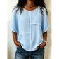 👚 50% Rabatt: Damen Minimalistische Freizeitbluse | Strukturiert & Locker für Alltag und Büro ✨