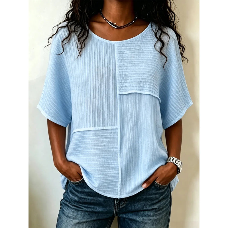 👚 50% Rabatt: Damen Minimalistische Freizeitbluse | Strukturiert & Locker für Alltag und Büro ✨