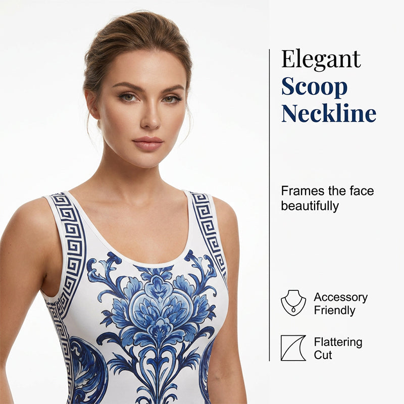 👗Damen Maxikleid mit Blumenmuster | Premium Stoff & figurbetont für Urlaub & Anlässe ✨