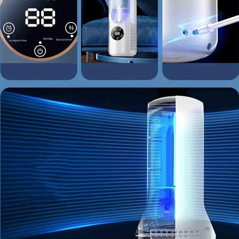 6-Speed Bladeless Electric Fan with Light