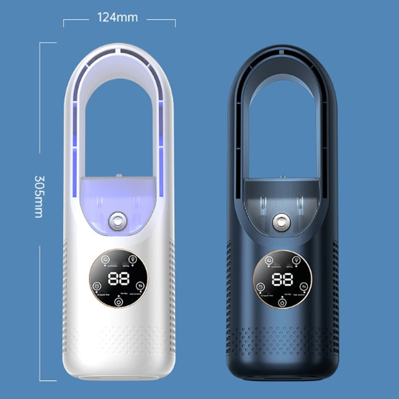 6-Speed Bladeless Electric Fan with Light