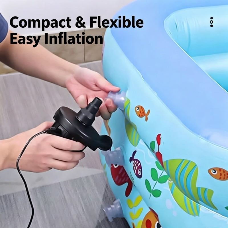 💨🔋 Tragbare Elektrische Luftpumpe mit 3 Aufsätzen – Kompakt & schnelles Aufblasen – Perfekt für Luftmatratzen, Bälle, Reifen oder Wasserspielzeug – USB-aufladbar & leicht 🏕️✨