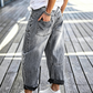 ☀️ 50 % RABATT FÜR BEGRENZTE ZEIT! 👖 Damen Barrel Leg Jeans mit aufgesetzten Taschen – Hoch sitzender Schnitt, weicher Waschdenim und retro Look für Alltag & Freizeit 🩶