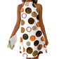 👗50% RABATT!✨Schmeichelhaftes Neckholder A-Linien Kleid – Polka Dot Muster, Ärmellos, Urlaubsbereit 🌸
