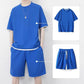 👕 Herren Waffelstrick T-Shirt & Shorts Set – Kühlstoff & Entspanntes Schnittdesign 💙