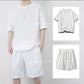 👕 Herren Waffelstrick T-Shirt & Shorts Set – Kühlstoff & Entspanntes Schnittdesign 💙
